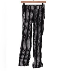 White Fawn | Black and white rayon lightweight loose fit pants